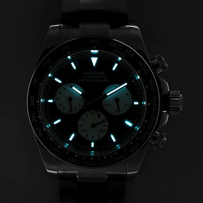 Sugess Panda Automatic Chronograph Watch for Men
