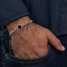 Vnox Men’s Stainless Steel Chain Bracelet